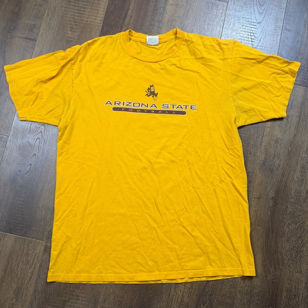 Champion Y2K Arizona State Football T-Shirt Men's XL Gold College Football